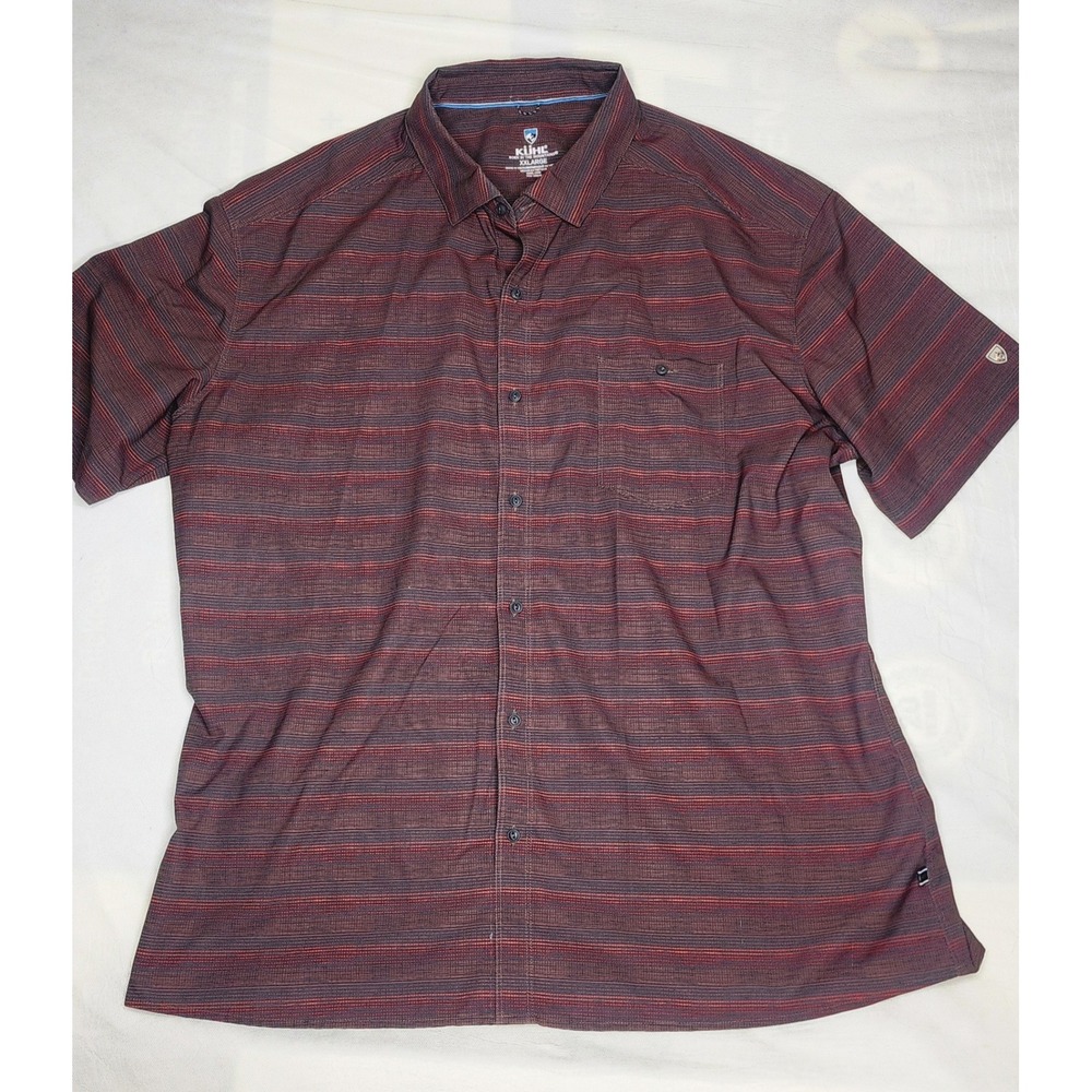 (2) Kuhl Mens‎ XXL Short Sleeve Button Up TuffleX Shirts Green Hiking Outdoor - Picture 10 of 11